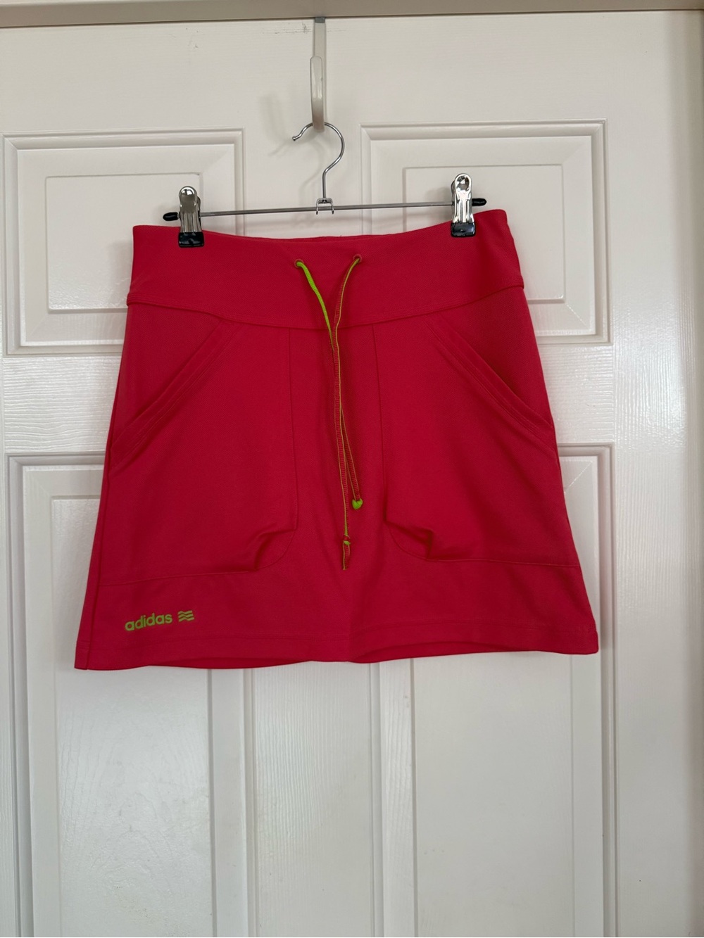 adidas Hot Pink Skort with Neon Green Drawstring